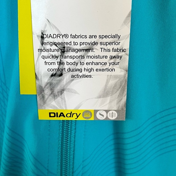 Diadora DIAdry Turquoise Full-Zip Athletic Jacket – Size M - NWT - Picture 4 of 9